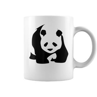 Panda Bear Lovers Minimalist Black And White China Wildlife Coffee Mug - Monsterry AU