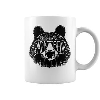 Papa Bear Face Sunglasses Papa Bear Lover Father's Day Coffee Mug - Monsterry CA