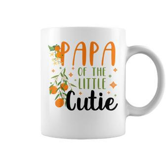 Papa Little Cutie Baby Shower Orange 1St Birthday Party Coffee Mug - Thegiftio UK