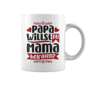 Papa Wollu Du Mama Heiraten Proposal Engagement Tassen - Geschenkecke