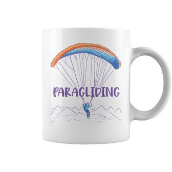 Paraglider Text Auf Parachute Mit Paraglider Flies In Gray Tassen - Seseable