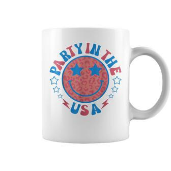 Party In The Usa 4Th Of July Preppy Smile Coffee Mug - Thegiftio UK
