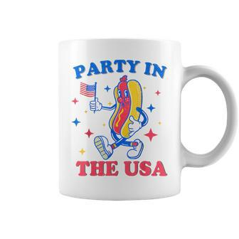 Party In The Usa Hot Dog Lover Usa 4Th Of July Coffee Mug - Monsterry AU