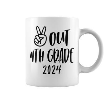 Peace Out 4Th Grade Tie Dye Graduation Last Day Of School Coffee Mug - Monsterry