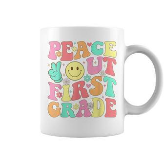 Peace Out First Grade Groovy 1St Grade Last Day Of School Coffee Mug - Monsterry UK