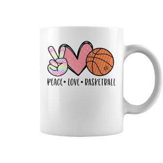 Peace Love Basketball Heart For Ns Tween Girls Coffee Mug - Monsterry DE