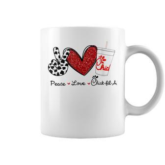 Peace Love Chickfila Fast Food Coffee Mug | Crazezy DE