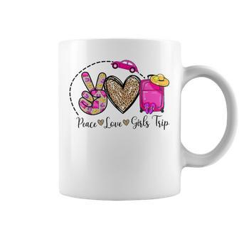 Peace Love Girls Trip Black Melanin American Pride Coffee Mug - Monsterry CA