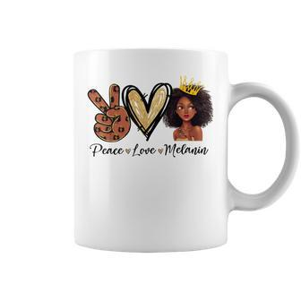 Peace Love Melanin Sugar Afro Black Brown Girls Pride Coffee Mug - Thegiftio UK