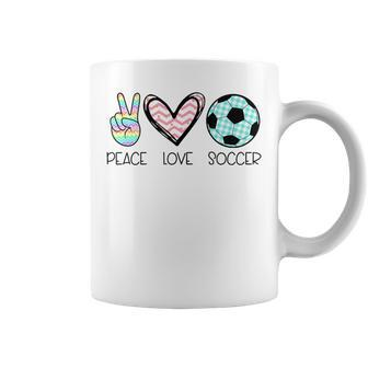 Peace Love Soccer Cute For N Girls Coffee Mug - Monsterry DE