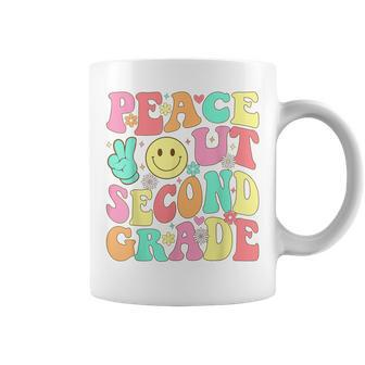 Peace Out Second Grade Groovy 2Nd Grade Last Day Of School Coffee Mug - Monsterry AU
