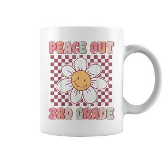 Peace Out Third Grade Cute Groovy Last Day Of 3Rd Grade Coffee Mug - Monsterry DE