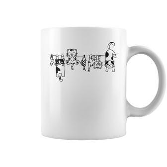 Petit Chat Drôle Chat Homme Humour Amoureux Des Chats Tasse - Cadeauxyz