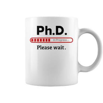 PhD In Progress Graduation Class Loading Coffee Mug - Monsterry DE
