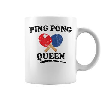 Ping Pong Queen Table Tennis Paddle Coffee Mug - Monsterry AU