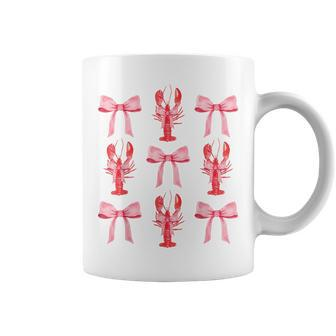 Pink Bow Cute Coquette Crawfish Y2k Clean Girl Aesthetic Coffee Mug | Mazezy CA