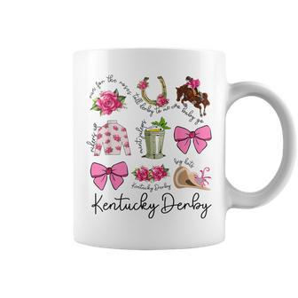 Pink Coquette Bow Derby Day Horse Racing 2024 Derby Coffee Mug | Mazezy