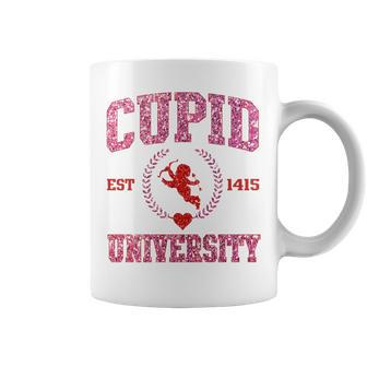 Pink Cupid University Valentines Day For Girls Coffee Mug - Monsterry UK