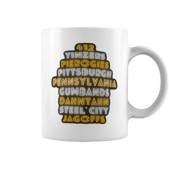 Pittsburgh 412 Jagoffs Yinzers Sl City Retro Coffee Mug - Monsterry DE