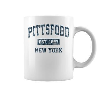 Pittsford New York Ny Vintage Sports Navy Print Coffee Mug - Monsterry UK