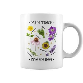 Plant These Save The Bees Bee Coffee Mug - Monsterry