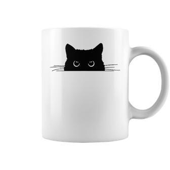 Pocket Black Cat Lover Women Coffee Mug - Monsterry AU