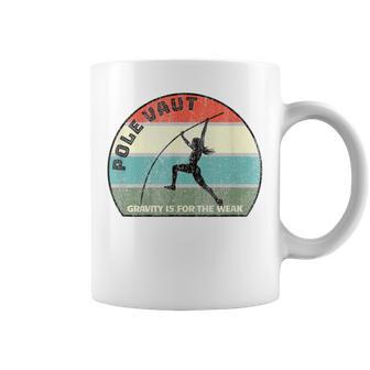 Pole Vault Girl Gravity Is For The Weak Coffee Mug - Monsterry