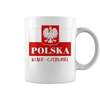 Polska Bialo-Czerwoni Polnische Flagge Polnisches Emblem Weißer Adler Tassen - Seseable