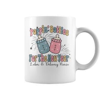 Poppin' Bottles For The New Year 2024 Labor And Delivery Coffee Mug - Thegiftio UK