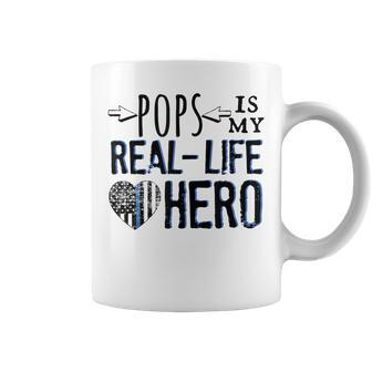 Pops Is My Real Life Hero Police Law Enforcement Officer Coffee Mug - Monsterry CA