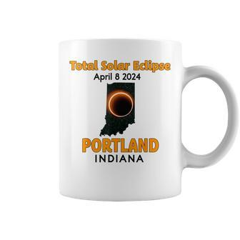 Portland Indiana Total Solar Eclipse 2024 Coffee Mug - Thegiftio