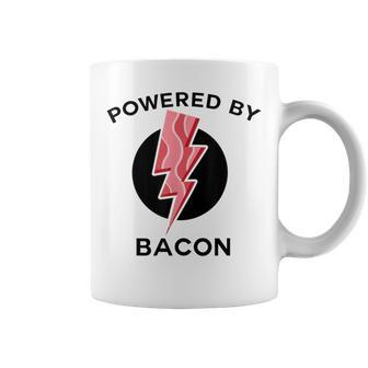 Powered By Bacon Food Coffee Mug - Monsterry