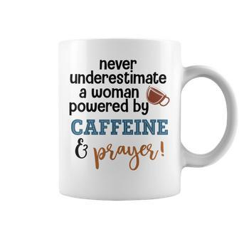 Powered By Caffeine & Prayer Coffee Mug | Mazezy