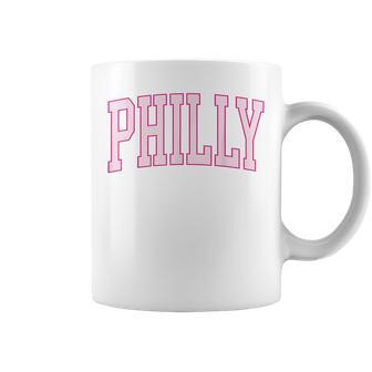 Preppy Varsity Pink Philly Philadelphia Pennsylvania Pa Coffee Mug - Monsterry DE