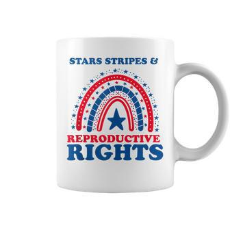 Pro Choice Boho Rainbow Stars Stripes Reproductive Rights Coffee Mug - Monsterry DE