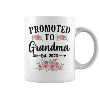 Promoted To Grandma 2025 Pregnancy Announcement Coffee Mug - Monsterry