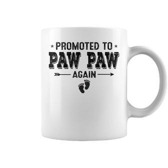 Promoted To Paw Paw Again Grandparents Baby Announcement Coffee Mug - Monsterry CA