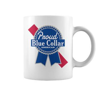 Proud Blue Collar American Classic Coffee Mug - Monsterry