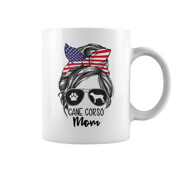 Proud Cane Corso Mom Messy Bun 4Th Of July Cane Corso Mom Coffee Mug - Thegiftio UK