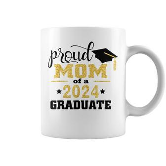 Proud Mom Of A 2024 Graduate Class Of 2024 Graduation Coffee Mug - Thegiftio UK