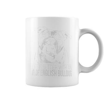 Proud Olde English Bulldog Life Is Better Dog Present Coffee Mug - Monsterry