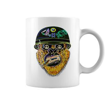 Psychedelic Stoned Gorilla Ape Coffee Mug - Monsterry