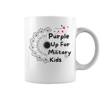 Purple Up For Military Kid Dandelion Military Child Month Coffee Mug - Monsterry DE