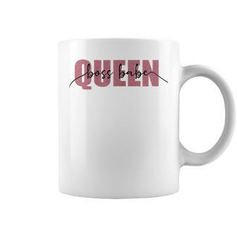 Queen Boss Babe Rose Pink Successful And Proud Female Coffee Mug | Crazezy DE