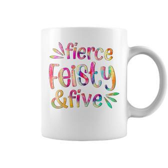 Qxwd Fierce Feisty Five Colorful Fifth 5Th Birthday Party Coffee Mug - Monsterry AU