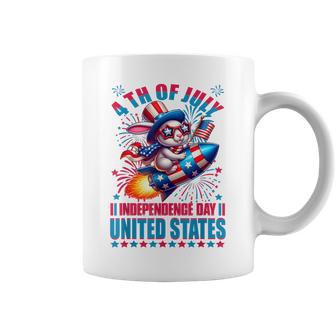 Rabbit 4Th Of July Americans Celebrating Independence Day Coffee Mug - Monsterry AU