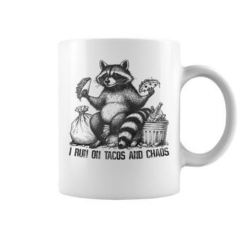 Raccoon Tacos And Chaos Mexican Food Lover Quote Coffee Mug - Monsterry