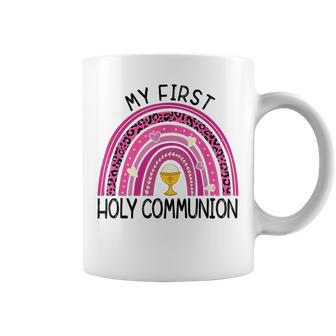 Rainbow My First Holy Communion Girl Church Religious Coffee Mug - Monsterry UK