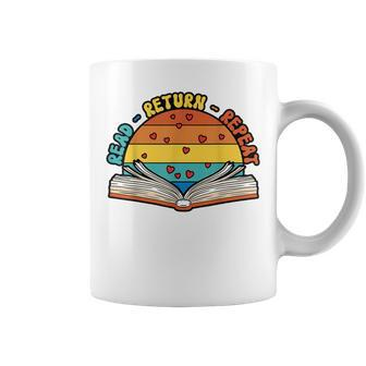 Read Return Repeat Library Worker Librarian Book Lover Coffee Mug | Mazezy