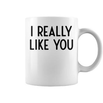 I Really Like You I White Lie Party Coffee Mug - Monsterry DE